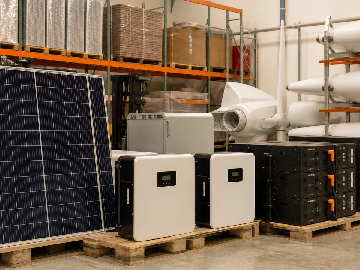 Renewable energy equipment sourcing